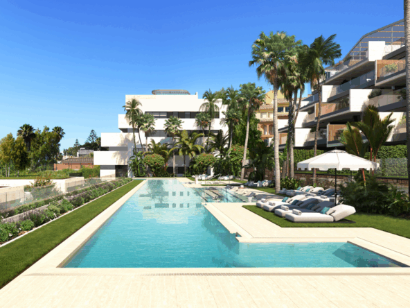 Apartamentos y villas en primera linea de la playa, Manilva New beachfront apartments and villas in Manilva Apartamente și vile pe prima linie de plajă în Manilva Appartements et villas en première ligne de plage à Manilva