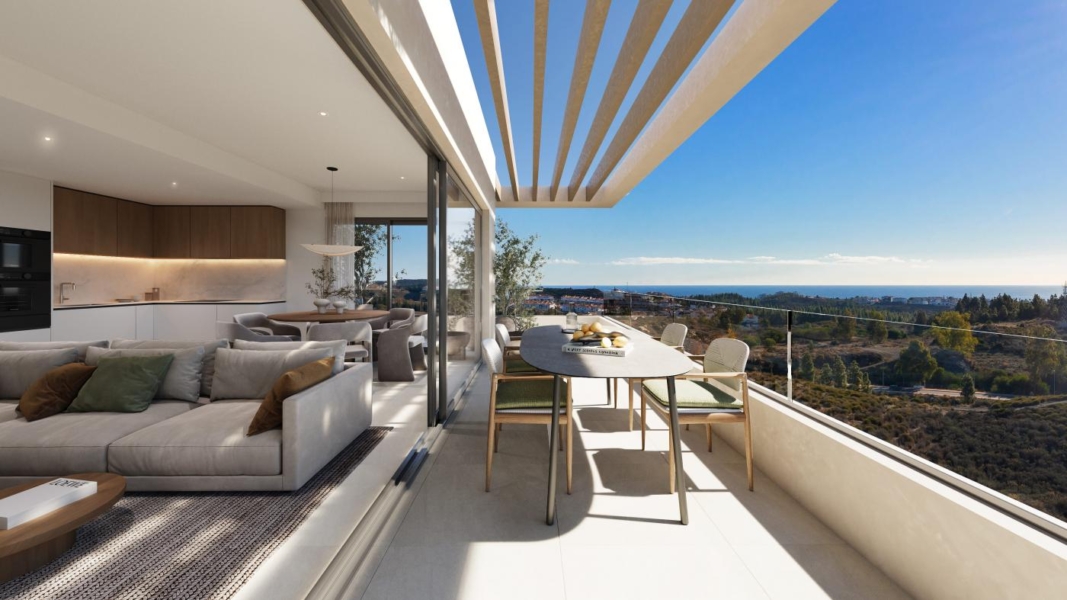 Nuevo piso de 1 dormitorio en Altos del Chaparral, Mijas