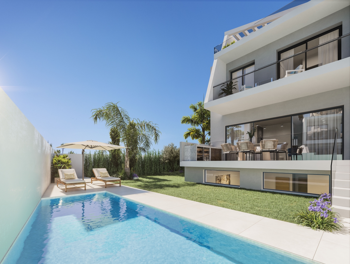 Adosadas de 3 dormitorios en Cancelada New 3 Bedroom townhouses in Cancelada Case cu 3 dormitoare în Cancelada Maisons mitoyennes de 3 chambres à Cancelada